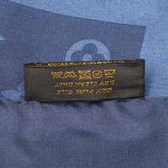 ルイ ヴィトン モノグラム スカーフ ネイビー シルク レディース LOUIS VUITTON 【中古】