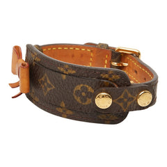ルイ ヴィトン モノグラム ブラスレ ポルトアドレス リボン ブレスレット M92577 ブラウン PVC レザー レディース LOUIS VUITTON 【中古】