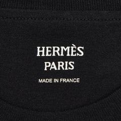 エルメス カルトゥッシュ Le Tresor de Medor Tシャツ 半袖 サイズ40 2H4612DU ブラック コットン メンズ HERMES 【中古】