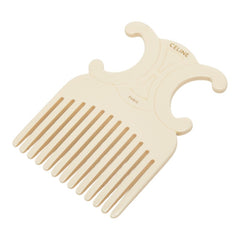 セリーヌ トリオンフ ヘアコーム くし 櫛 ベージュ プラスチック レディース CELINE 【中古】