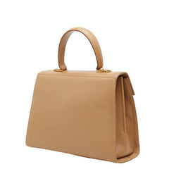 サルヴァトーレフェラガモ ガンチーニ ハンドバッグ ショルダーバッグ 2WAY BA21 2181 ベージュ レザー レディース Salvatore Ferragamo 【中古】