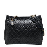 シャネル ココマーク マトラッセ チェーン トートバッグ ショルダーバッグ ブラック ラムスキン レディース CHANEL 【中古】