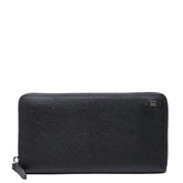 バリー ラウンドファスナー 長財布 ブラック レザー メンズ BALLY 【中古】