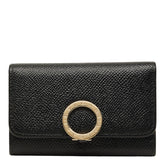 ブルガリ ブルガリブルガリ ロゴクリップ キーケース 6連 ブラック レザー レディース BVLGARI 【中古】