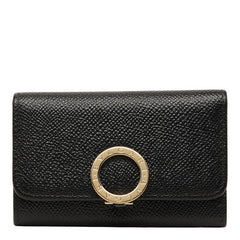 ブルガリ ブルガリブルガリ ロゴクリップ キーケース 6連 ブラック レザー レディース BVLGARI 【中古】