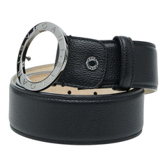 ブルガリ ブルガリブルガリ ロゴ バックルベルト 281920 ブラック レザー メンズ BVLGARI 【中古】