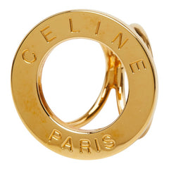 セリーヌ ロゴサークル スカーフリング ゴールド メッキ レディース CELINE 【中古】