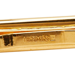 エルメス エマイユ 七宝焼き 錨ロゴ ネクタイピン ゴールド ブラック メッキ メンズ HERMES 【中古】
