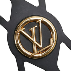 ルイ ヴィトン モノグラム ルイーズ LVサークル フォンフォルダー ストラップ M68382 ブラック ブラウン ラバー PVC レディース LOUIS VUITTON 【中古】