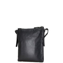 プラダ トライアングルロゴ 斜め掛け ショルダーバッグ 2VH124 ブラック レザー レディース PRADA 【中古】