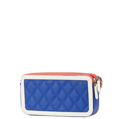 シャネル ココマーク トリコロール ショルダーバッグ ネイビー ホワイト キャビアスキン レディース CHANEL 【中古】