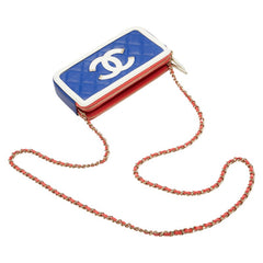 シャネル ココマーク トリコロール ショルダーバッグ ネイビー ホワイト キャビアスキン レディース CHANEL 【中古】