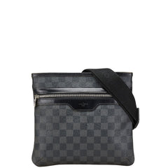ルイ ヴィトン ダミエ グラフィット トマス 斜め掛け ショルダーバッグ N58028 ブラック PVC レザー レディース LOUIS VUITTON 【中古】