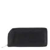 CAMILLE FOURNET カミーユフォルネ ラウンドジップ 長財布 ブラック ブルー レザー アリゲーター レディース 【中古】