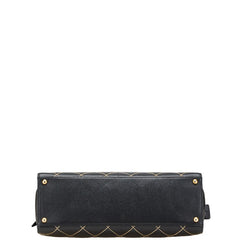 シャネル マトラッセ ワイルドステッチ ココマーク ハンドバッグ トートバッグ ブラック レザー レディース CHANEL 【中古】