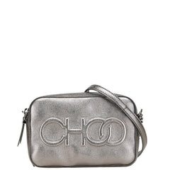 ジミーチュウ バルティ 斜め掛け チェーン ショルダーバッグ シルバー レザー レディース JIMMY CHOO 【中古】