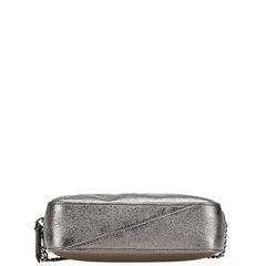 ジミーチュウ バルティ 斜め掛け チェーン ショルダーバッグ シルバー レザー レディース JIMMY CHOO 【中古】