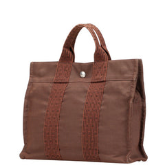 エルメス エールライン トートPM ハンドバッグ トートバッグ ブラウン キャンバス レディース HERMES 【中古】
