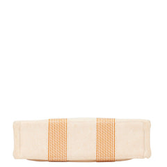 エルメス ニューフールトゥPM ハンドバッグ トートバッグ オレンジ キャンバス レディース HERMES 【中古】