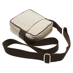 ブルガリ ロゴマニア 斜め掛け ショルダーバッグ ベージュ ブラウン キャンバス レザー レディース BVLGARI 【中古】