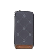 ベルルッティ シグネチャー イタウバ ラウンドファスナー 長財布 ブラック ブラウン PVC レザー メンズ Berluti 【中古】