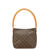 ルイ ヴィトン モノグラム ルーピングMM ショルダーバッグ ハンドバッグ M51146 ブラウン PVC レザー レディース LOUIS VUITTON 【中古】