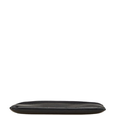 バレンシアガ ネイビー クリップ L クラッチバッグ 373840 ブラック キャンバス レザー レディース BALENCIAGA 【中古】