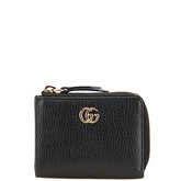 グッチ GGマーモント L字ファスナー コインケース 644406 ブラック レザー レディース GUCCI 【中古】