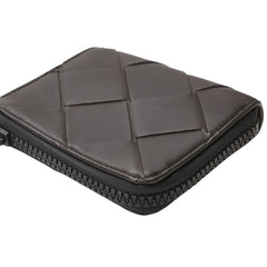 ボッテガヴェネタ マキシイントレチャート コインケース ネックウォレット ブラウン レザー メンズ BOTTEGAVENETA 【中古】