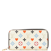 ルイ ヴィトン モノグラム ゲーム オン ジッピーウォレット 長財布 ラウンドファスナー M57491 ホワイト マルチカラー PVC レザー レディース LOUIS VUITTON 【中古】