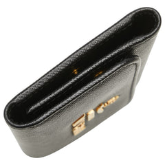 プラダ キーケース 4連 ブラック ゴールド レザー レディース PRADA 【中古】