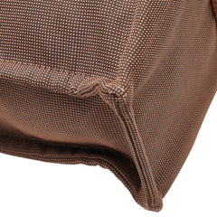 エルメス エールライン トートMM トートバッグ ハンドバッグ ブラウン キャンバス レディース HERMES 【中古】