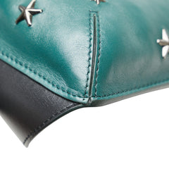 ジミーチュウ スタースタッズ ボディバッグ ウエストバッグ グリーン ブラック レザー レディース JIMMY CHOO 【中古】