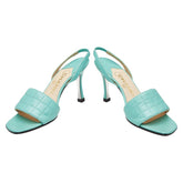 シャネル サンダル ヒール サイズ:36 ライトブルー レザー レディース CHANEL 【中古】