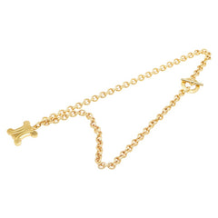 セリーヌ マカダム トリオンフ ロゴ ネックレス ゴールド メッキ レディース CELINE 【中古】