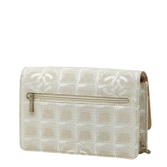 シャネル ニュートラベルライン ココマーク チェーン ショルダーバッグ ベージュ ナイロン レディース CHANEL 【中古】
