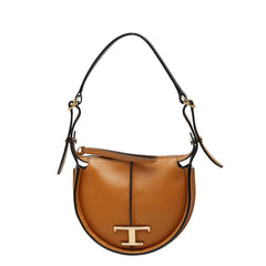 トッズ Tタイムレス ホーボー ワンショルダーバッグ ブラウン レザー レディース TOD’S 【中古】