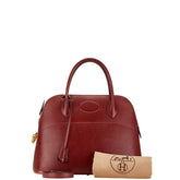 エルメス ボリード31 ハンドバッグ ショルダーバッグ 2WAY ボルドー ワインレッド カーフ レディース HERMES 【中古】