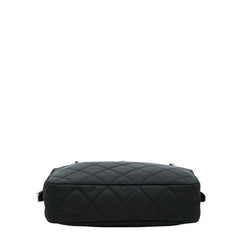 プラダ 三角ロゴプレート チェーン キルティング ハンドバッグ 1BH910 ブラック ナイロン レディース PRADA 【中古】