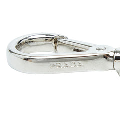 プラダ キャット ロボット キーホルダー ブラック レザー ラインストーン メッキ レディース PRADA 【中古】