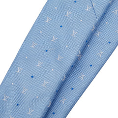 ルイ ヴィトン LV ブラゾン ドット ネクタイ M94774 ブルークレール シルク メンズ LOUIS VUITTON 【中古】