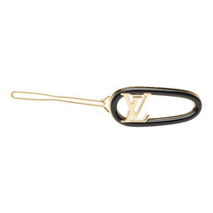 ルイ ヴィトン マイ LV チェーン バレッタ ヘアアクセサリー M02294 ゴールド ブラック メッキ エナメル レディース LOUIS VUITTON 【中古】