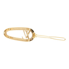 ルイ ヴィトン マイ LV チェーン バレッタ ヘアアクセサリー M02294 ゴールド ブラック メッキ エナメル レディース LOUIS VUITTON 【中古】