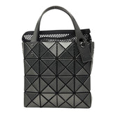 イッセイミヤケ バオバオ ルーセント ミニハンドバッグ グレー ブラック PVC レディース ISSEY MIYAKE 【中古】