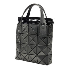 イッセイミヤケ バオバオ ルーセント ミニハンドバッグ グレー ブラック PVC レディース ISSEY MIYAKE 【中古】