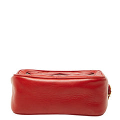 シャネル ココマーク チェーン ショルダーバッグ タッセル レッド ラムスキン ビニール レディース CHANEL 【中古】