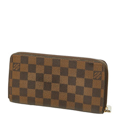 ルイ ヴィトン ダミエ ジッピーウォレット ラウンドファスナー 長財布 N60015 ブラウン PVC レザー レディース LOUIS VUITTON 【中古】