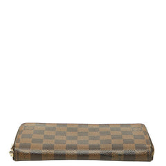 ルイ ヴィトン ダミエ ジッピーウォレット ラウンドファスナー 長財布 N60015 ブラウン PVC レザー レディース LOUIS VUITTON 【中古】