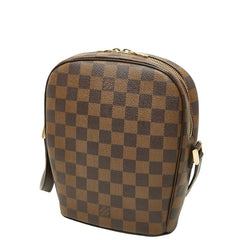 ルイ ヴィトン ダミエ イパネマPM 斜め掛け ショルダーバッグ N51294 ブラウン PVC レザー レディース LOUIS VUITTON 【中古】
