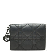 ディオール カナージュ レディディオール Bloom カードケース カードホルダー 名刺入れ ブラック レザー レディース Dior 【中古】